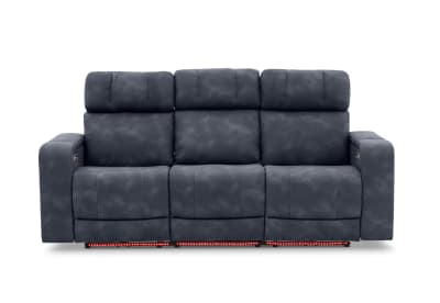 LAS VEGAS FABRIC Media 3 Seater Electric Recliner with Drop Down Table