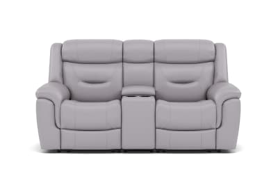 BRAYLON LEATHER 2 Seater Electric Recliners with Console