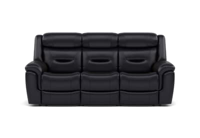 BRAYLON LEATHER 3 Seater Electric Recliner and Drop Down Table
