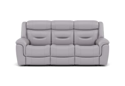 BRAYLON LEATHER 3 Seater Electric Recliner and Drop Down Table
