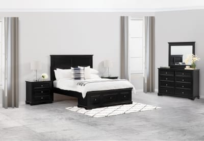CHANELLE 4 Piece Double Dresser Bedroom Suite