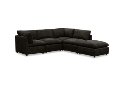 REVER FABRIC Corner Lounge with Ottoman