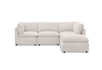 REVER FABRIC Corner Lounge with Ottoman