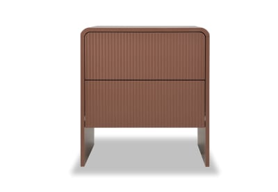 PALMEA Chocolate 2 Drawer Bedside