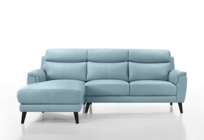 CHAFFEE LEATHER 3 Seat LHF Chaise