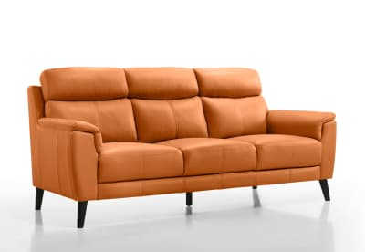CHAFFEE LEATHER 3 Seater Sofa