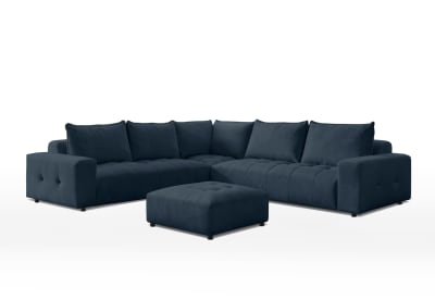 MAGNAR FABRIC 5 Seater Corner Lounge with Ottoman