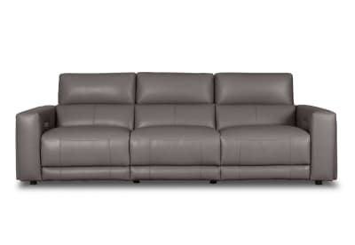 CHICAGO LEATHER 3 Seater with 2 Inbuilt Recliners