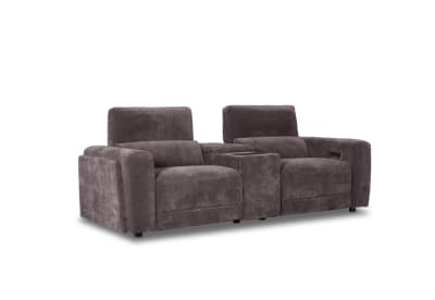 CHICAGO FABRIC 2 Seater Electric Recliner with Console