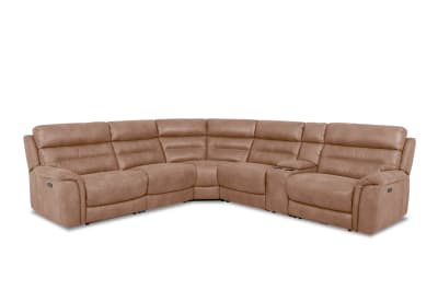 FOXTON FABRIC 5S Corner Lounge Electric Recliners and Console