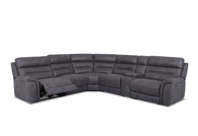 FOXTON FABRIC 5S Corner Lounge Electric Recliners and Console