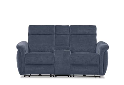 CASAMORE FABRIC 2 Seater Electric Recliners and Console