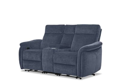 CASAMORE FABRIC 2 Seater Electric Recliners and Console