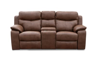BURLINGTON FABRIC 2 Seater Manual Recliner with Console