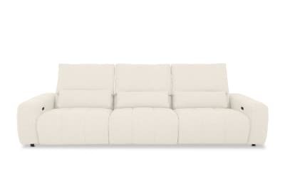 LORYN FABRIC 3.5 Seater with 2 Inbuilt Electric Recliners