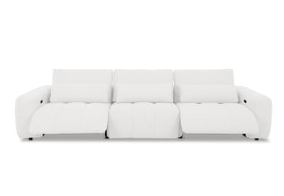 LORYN FABRIC 3.5 Seater with 2 Inbuilt Electric Recliners