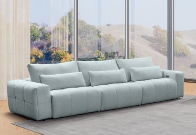 LORYN FABRIC 3.5 Seater with 3 Electric Recliners