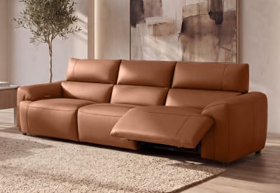 VESSALLI LEATHER 3.5 Seater Electric Recliners