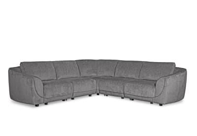 BALTIMORE FABRIC 5S Corner Lounge with 3 Electric Sliders