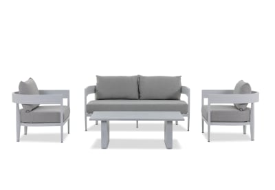 CONJOLA 4 Piece Outdoor Lounge Setting with 2 Seat Sofa