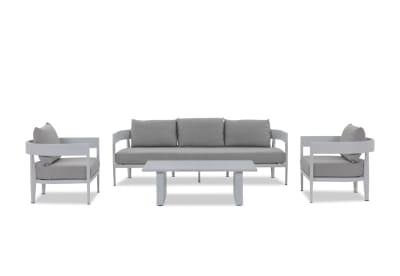 CONJOLA 4 Piece Outdoor Lounge Setting with 3 Seat Sofa