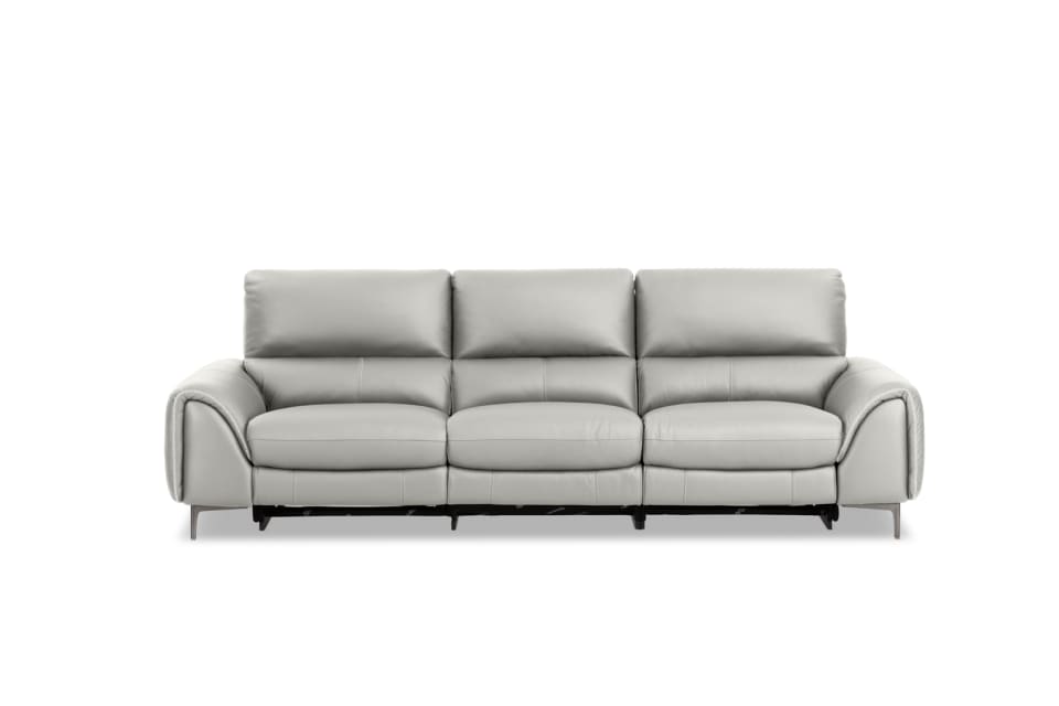 DOMINICO LEATHER 3 Seater with 2 inbuilt Electric Recliners