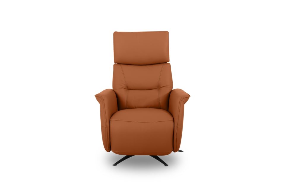 LENNY LEATHER Swivel Deluxe Electric Recliner
