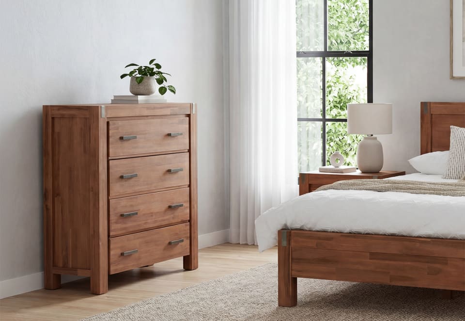 SILVERWOOD 4 Drawer Tall Chest