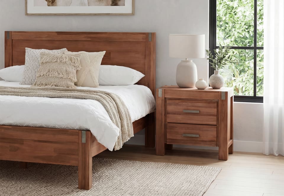 SILVERWOOD 2 Drawer Bedside
