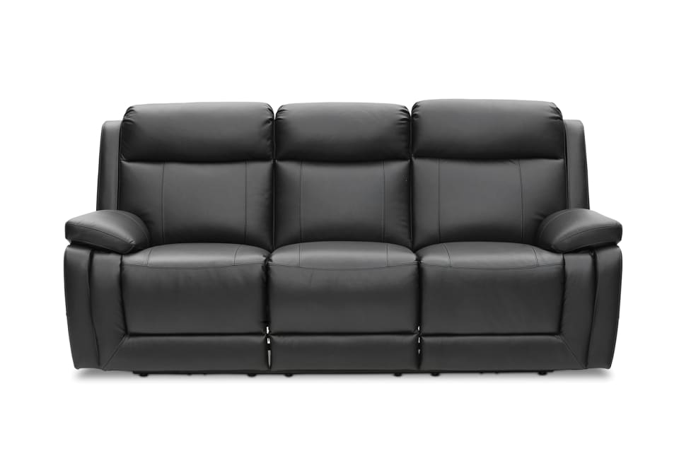 SAN MARCO Leather 3 Seater Recliner Lounge