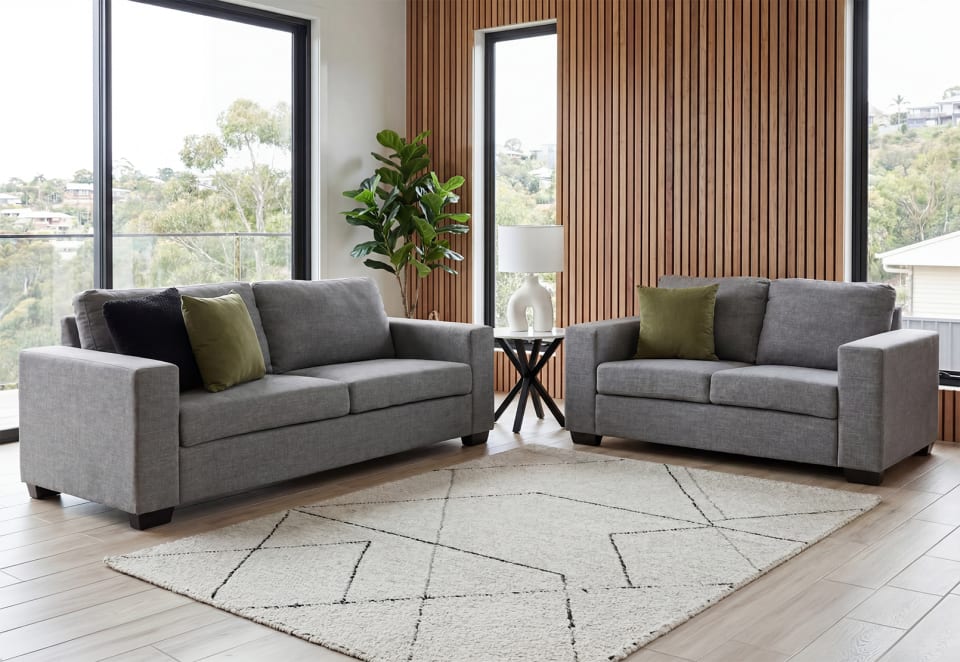 BONZA Fabric Sofa Pair