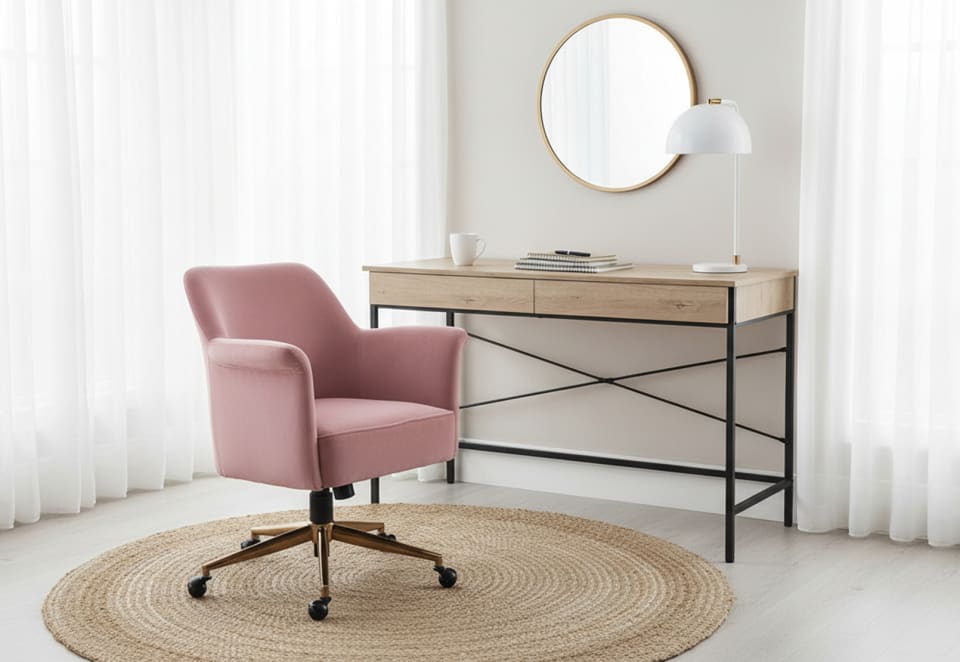 VIVIENNE Pink Office Chair