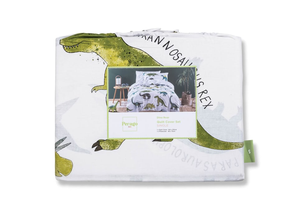 DINO ROAR Single Quilt Cover Set