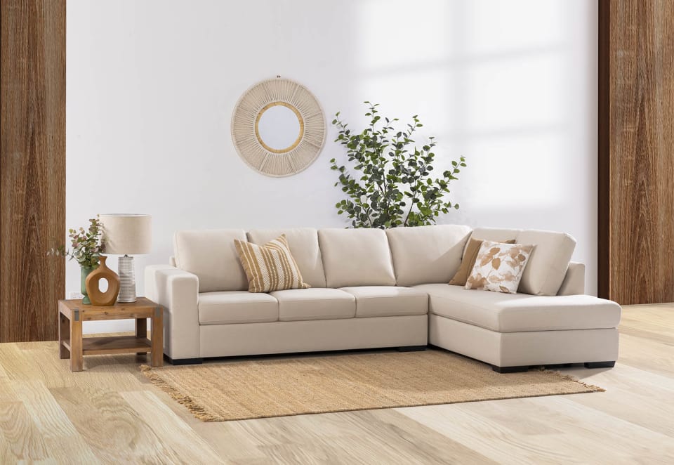 KIRBY Fabric 4 Seat Right Hand Facing Chaise