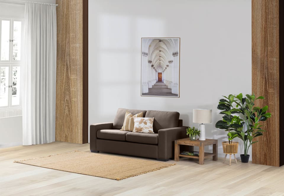 KIRBY Fabric 3 Seat Sofa Bed