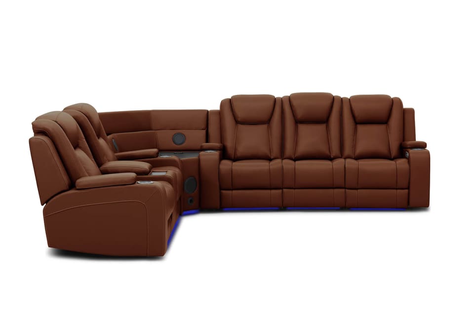 SENTINAL MK2 LEATHER 5 Piece Corner with LHF Console