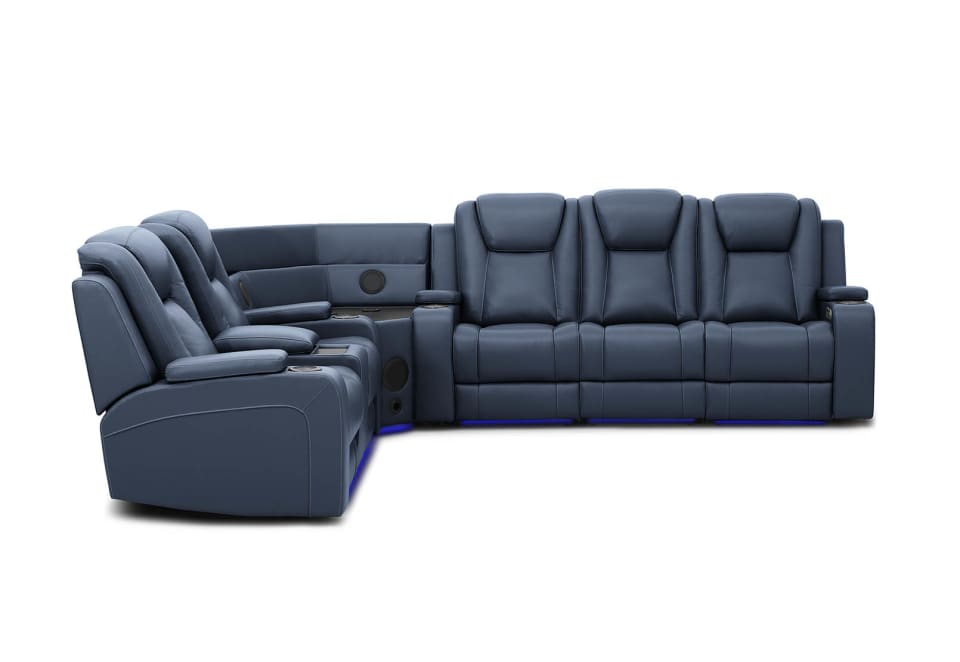 SENTINAL MK2 LEATHER 5 Piece Corner with LHF Console