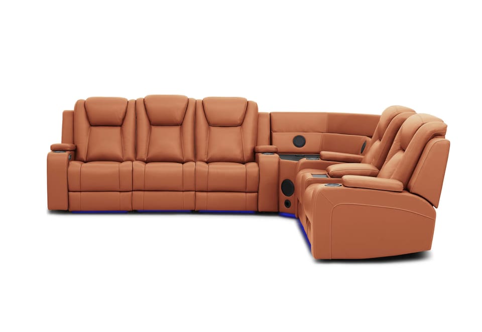 SENTINAL MK2 LEATHER 5 Piece Corner with RHF Console