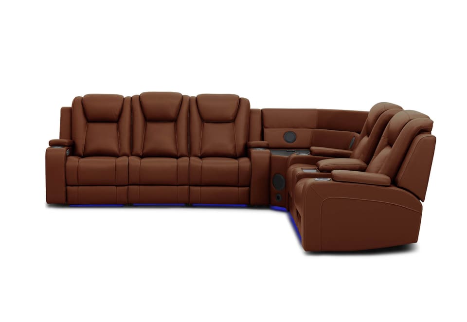 SENTINAL MK2 LEATHER 5 Piece Corner with RHF Console