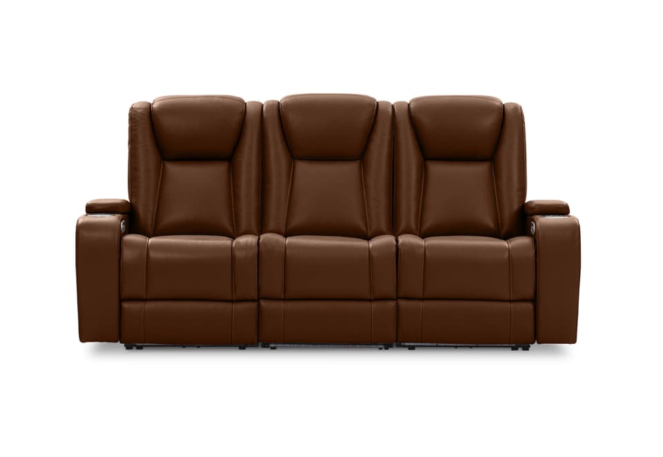 SENTINAL MK2 LEATHER 3 Seater with 2 Electric Recliners