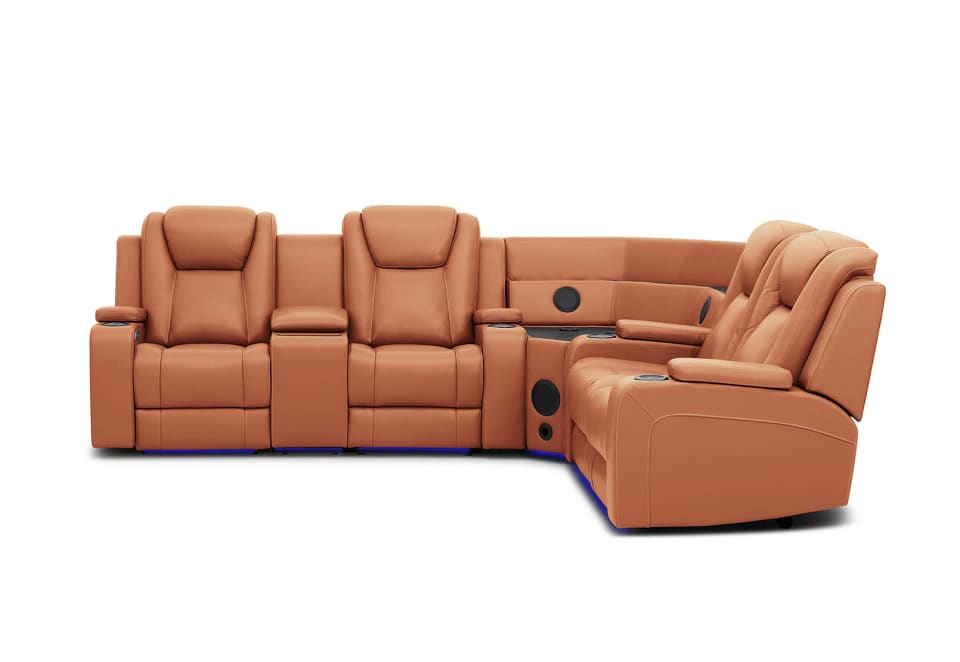 SENTINAL MK2 LEATHER 4 Piece Corner with LHF Console