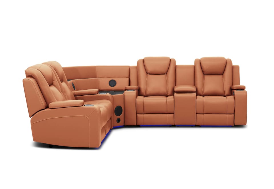 SENTINAL MK2 LEATHER 4 Piece Corner with RHF Console