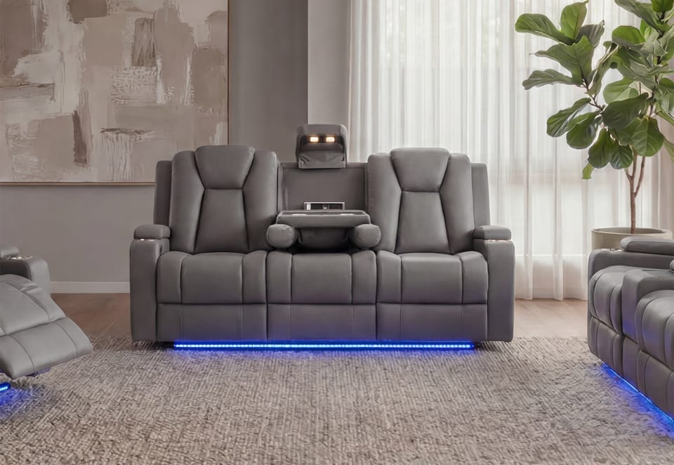 TRAVIS FABRIC 3 Seater with Recliners