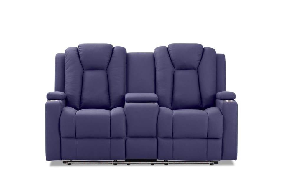 TRAVIS FABRIC 2 Seater with Recliners and Console
