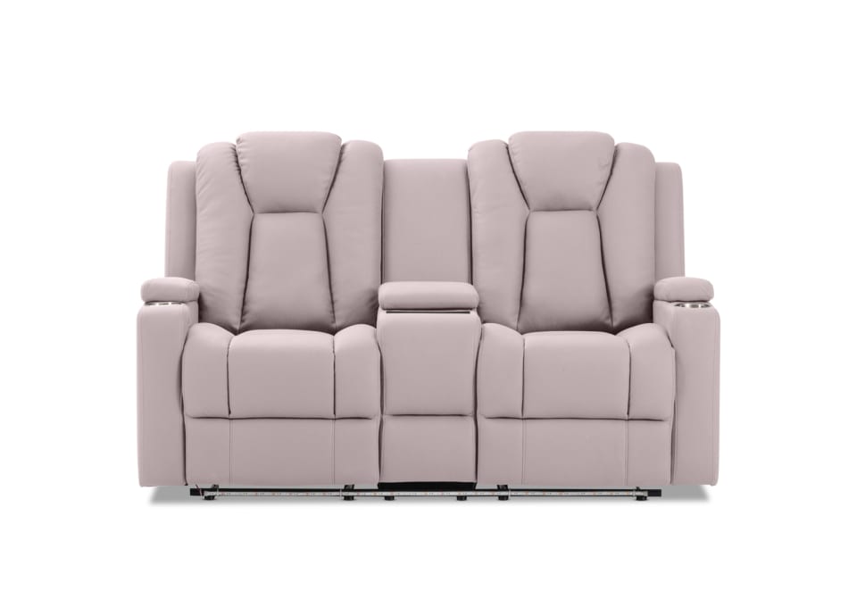 TRAVIS FABRIC 2 Seater with Recliners and Console