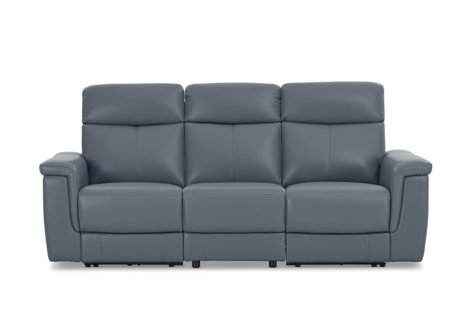 SERGIO LEATHER 3 Seater with 2 Inbuilt Electric Recliners