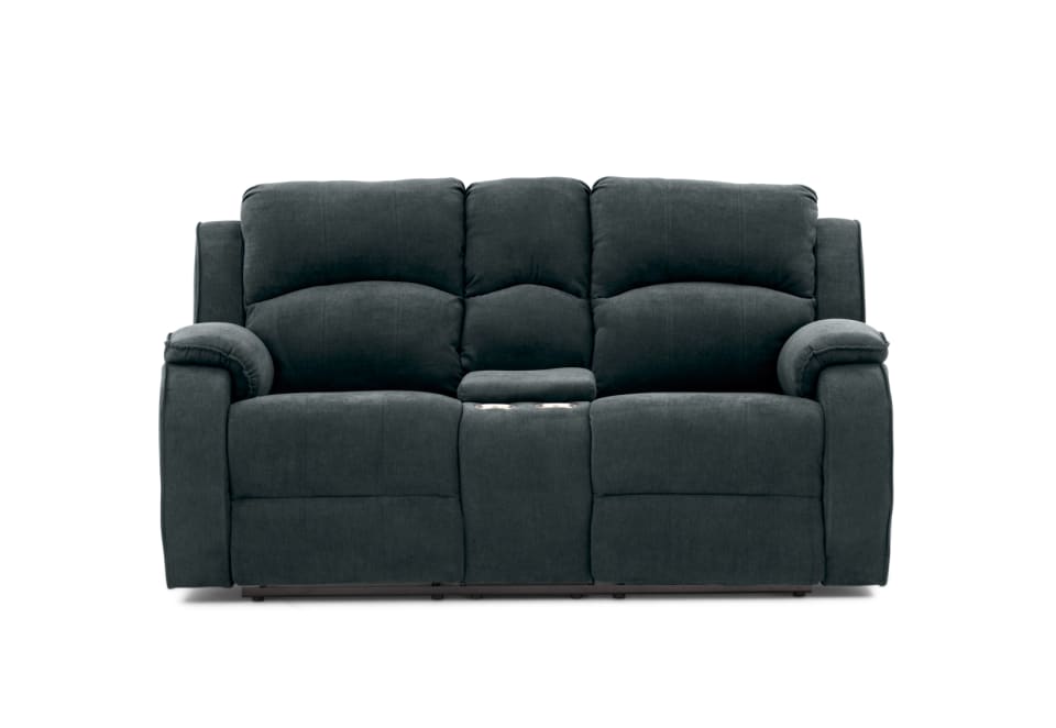 KAYDEN FABRIC 2 Seater with Inbuilt Recliners and Console