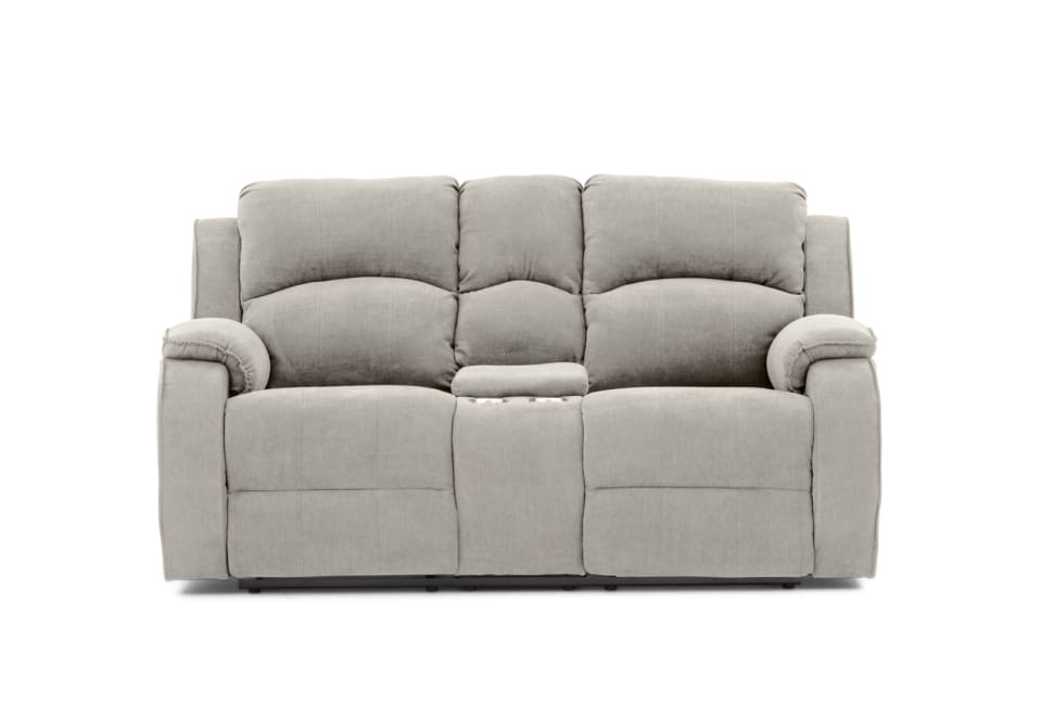 KAYDEN FABRIC 2 Seater with Inbuilt Recliners and Console