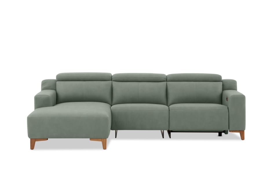 GAGE FABRIC 3 Seater Sofa with Electric Recliner & LHF Chaise