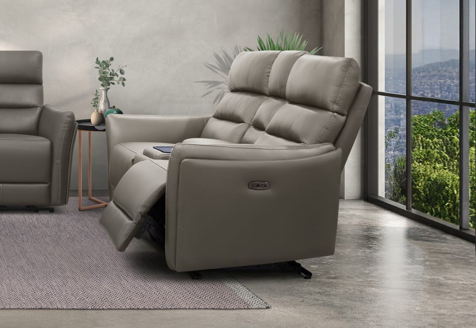 REMUS LEATHER 2 Seater Electirc Recliners (Leather)